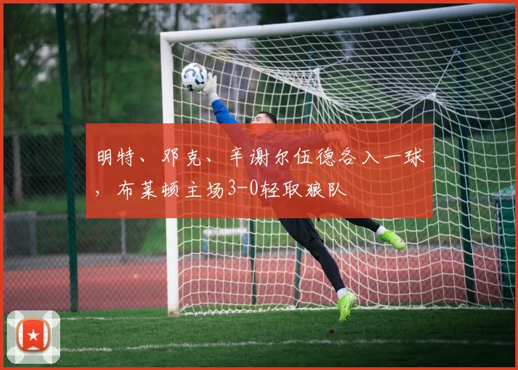 明特、邓克、辛谢尔伍德各入一球，布莱顿主场3-0轻取狼队
